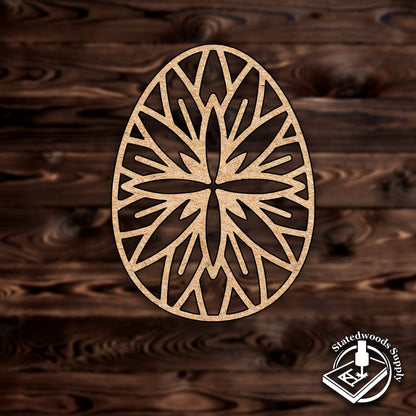 Easter Egg Cross Design MDF Craft Cutout