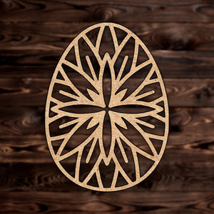 Easter Egg Cross Design MDF Craft Cutout