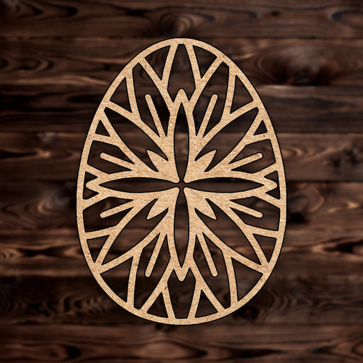 Easter Egg Cross Design MDF Craft Cutout