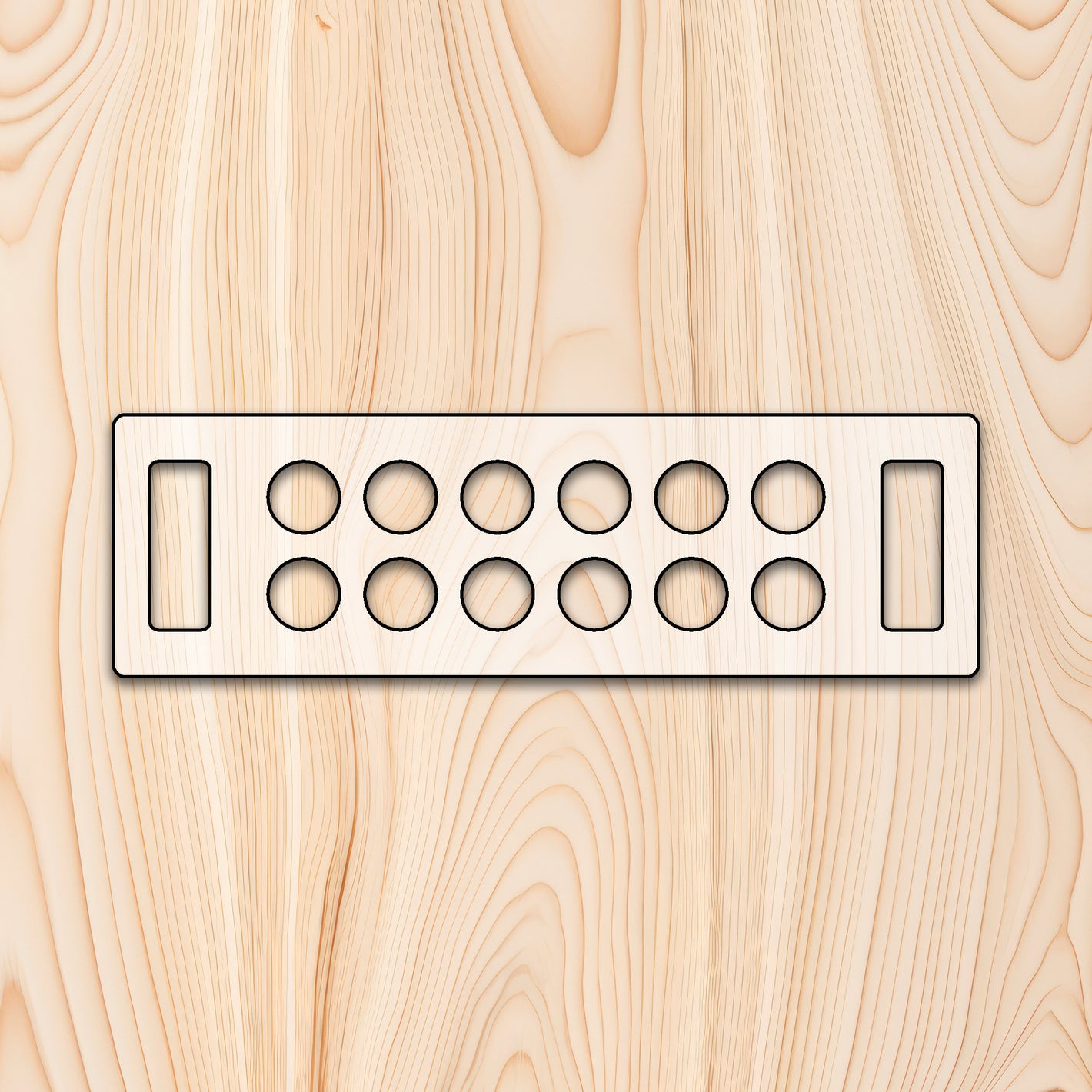 12 Count Egg Tray with 2 Handholds Router Template