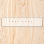 Equal Distance Measuring Ruler 12" These equal distance clear ruler are perfect for your next CNC, Laser, or woodworking project.  Need to find the center of a circle or an odd shaped board?  Setting your start location on your CNC or laser?  Use these ruler to find the center with no math and no fuss.  We create these in clear acrylic so you can see grain patterns or your projects through the ruler so you can guarantee to have placement and accuracy every time.  

