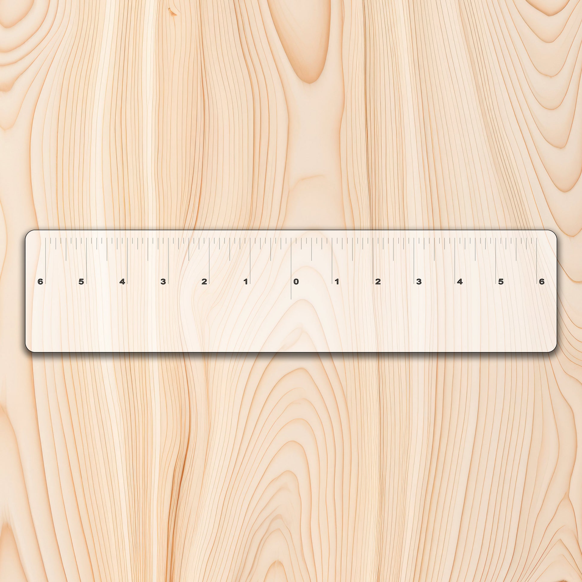 Equal Distance Measuring Ruler 12" These equal distance clear ruler are perfect for your next CNC, Laser, or woodworking project.  Need to find the center of a circle or an odd shaped board?  Setting your start location on your CNC or laser?  Use these ruler to find the center with no math and no fuss.  We create these in clear acrylic so you can see grain patterns or your projects through the ruler so you can guarantee to have placement and accuracy every time.  

