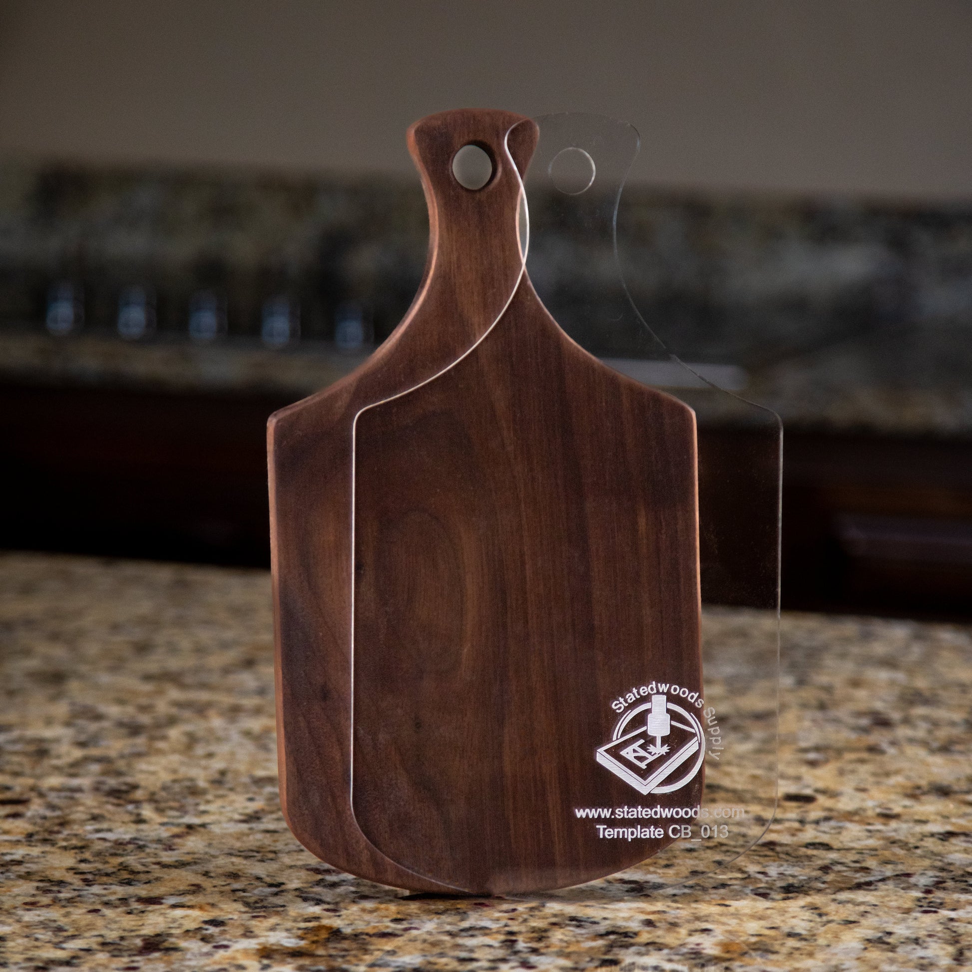  Bottle Neck Style Cutting Board or Charcuterie Board Router Template for woodworking, perfect for shaping custom sized cutting boards, charcuterie boards, and custom projects.
