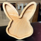 example of Bunny Rabbit Face Tray Router Template for woodworking, perfect for shaping custom sized cutting boards, charcuterie boards, trays  and custom projects.