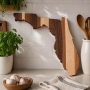 Example of Florida Cutting Board or Charcuterie Board Acrylic Router Template - Create bold, eye-catching Florida-shaped cutting boards and charcuterie boards with precision and repeatability using our Florida Acrylic Router Template. Whether you're making products to sell or crafting custom gifts, this template gives you the control and consistency needed for professional results.