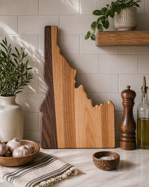 Example of Idaho Cutting Board or Charcuterie Board Acrylic Router Template