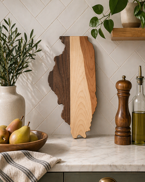 example of Illinois Cutting Board or Charcuterie Board Acrylic Router Template