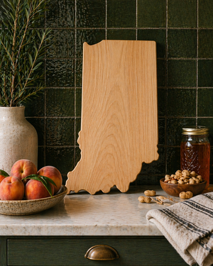 Example of Indiana Cutting Board or Charcuterie Board Acrylic Router Template