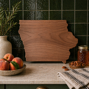 Example of Iowa Cutting Board or Charcuterie Board Acrylic Router Template