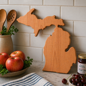 Example of Michigan Cutting Board or Charcuterie Board Acrylic Router Template