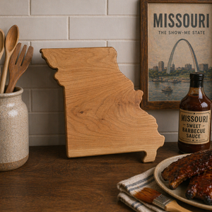 Missouri Cutting Board or Charcuterie Board Acrylic Router Template - Create bold, eye-catching Missouri-shaped cutting boards and charcuterie boards with precision and repeatability using our Missouri Acrylic Router Template. Whether you're making products to sell or crafting custom gifts, this template gives you the control and consistency needed for professional results.