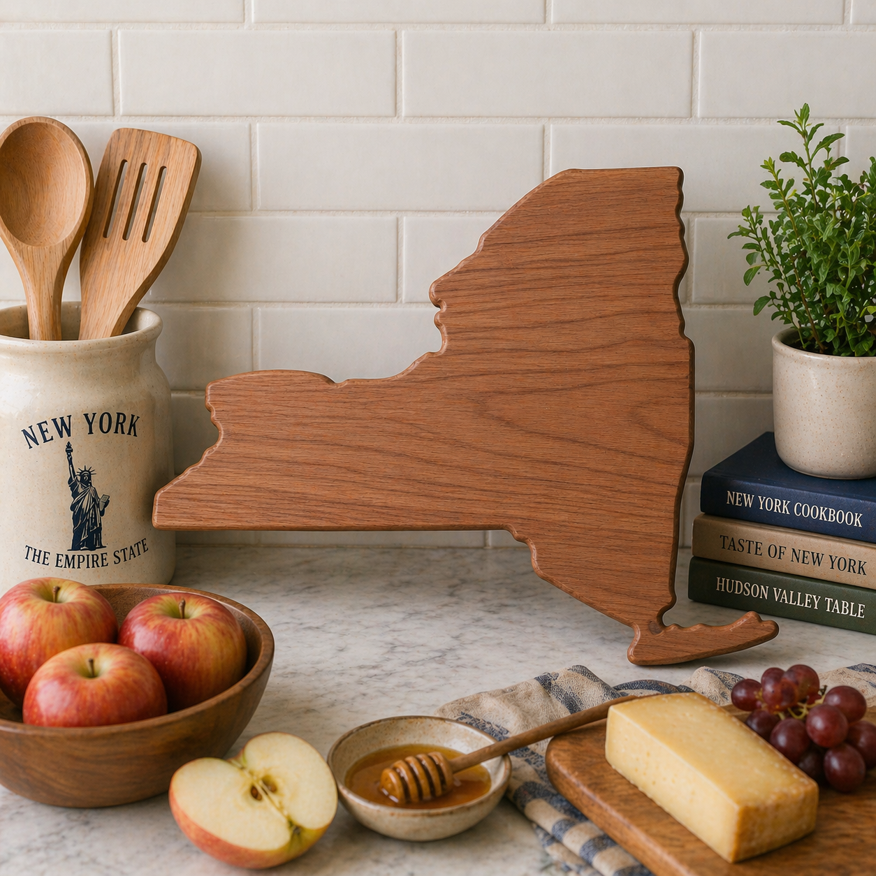 Example of New York Cutting Board or Charcuterie Board Acrylic Router Template