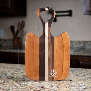 Organic Cutting Board or Charcuterie Board Router Template for woodworking, perfect for shaping custom sized cutting boards, charcuterie boards, and custom projects.
