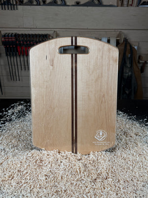 Example of Rounded Edge Cutting Board or Charcuterie Board Router Templatefor woodworking, perfect for shaping custom sized cutting boards, charcuterie boards, trays  and custom projects.