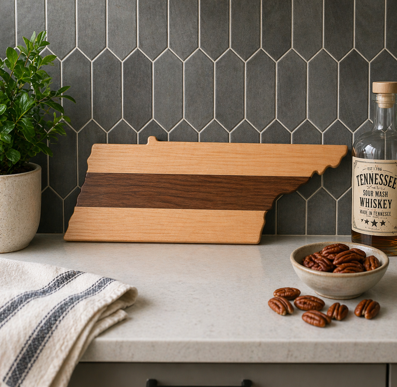 Example of Tennessee Cutting Board or Charcuterie Board Acrylic Router Template 