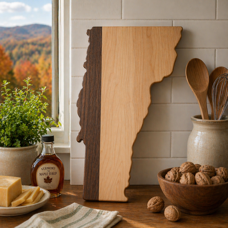 Example of Vermont Cutting Board or Charcuterie Board Acrylic Router Template
