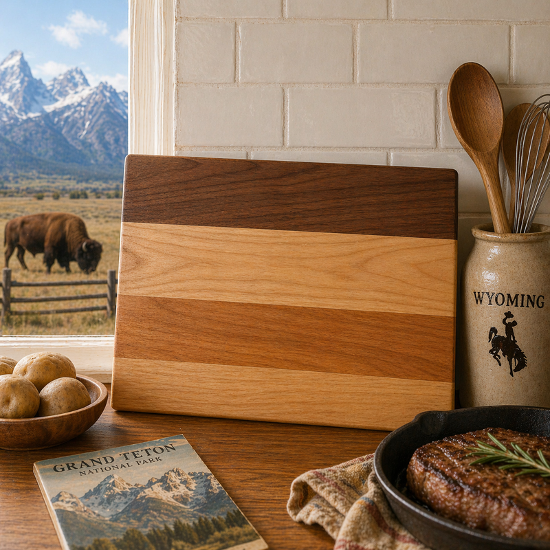 Example of Wyoming Cutting Board or Charcuterie Board Acrylic Router Template