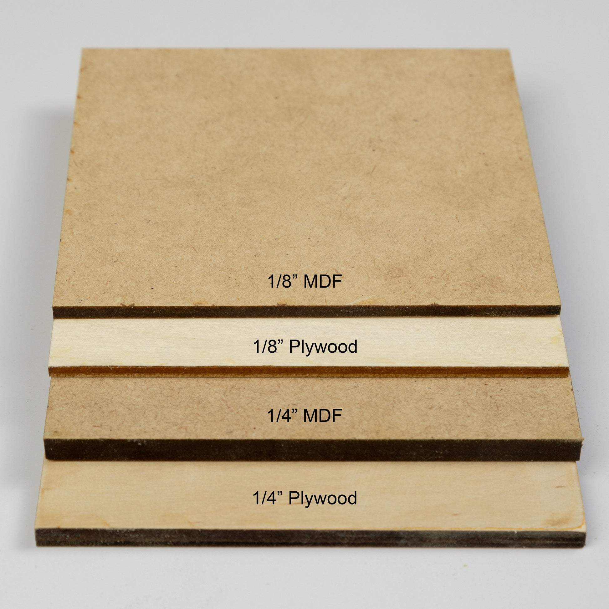 example of Wood Material MDF and Plywood for Laser CNC