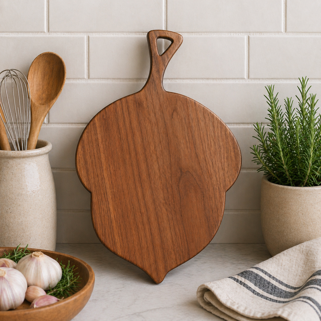 Acorn Cutting Board or Charcuterie Board Acrylic Router Template