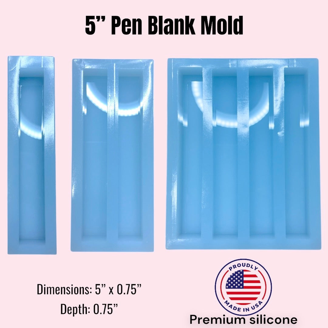 5” Pen Blank Epoxy Silicone Mold