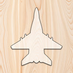 Fighter Jet Acrylic Craft Cutout - Transparent laser-cut acrylic craft cutout designed as a router template, featuring precise shapes and durable construction for various crafting projects.