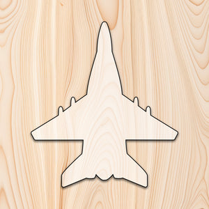 Fighter Jet Acrylic Craft Cutout - Transparent laser-cut acrylic craft cutout designed as a router template, featuring precise shapes and durable construction for various crafting projects.