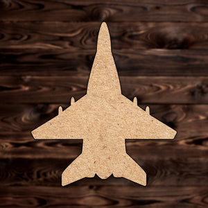 Fighter Jet MDF Craft Cutout , a Intricate laser-cut craft cutout made of MDF, featuring detailed designs and clean edges, perfect for home decor or DIY projects.

