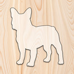 French Bull Dog Acrylic Craft Cutout - Transparent laser-cut acrylic craft cutout designed as a router template, featuring precise shapes and durable construction for various crafting projects.
		
 