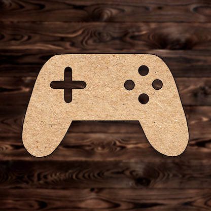 Game Controller MDF Craft Cutout , a Intricate laser-cut craft cutout made of MDF, featuring detailed designs and clean edges, perfect for home decor or DIY projects.

