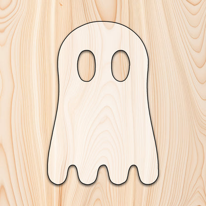 Ghost Acrylic Craft Cutout - Transparent laser-cut acrylic craft cutout designed as a router template, featuring precise shapes and durable construction for various crafting projects.