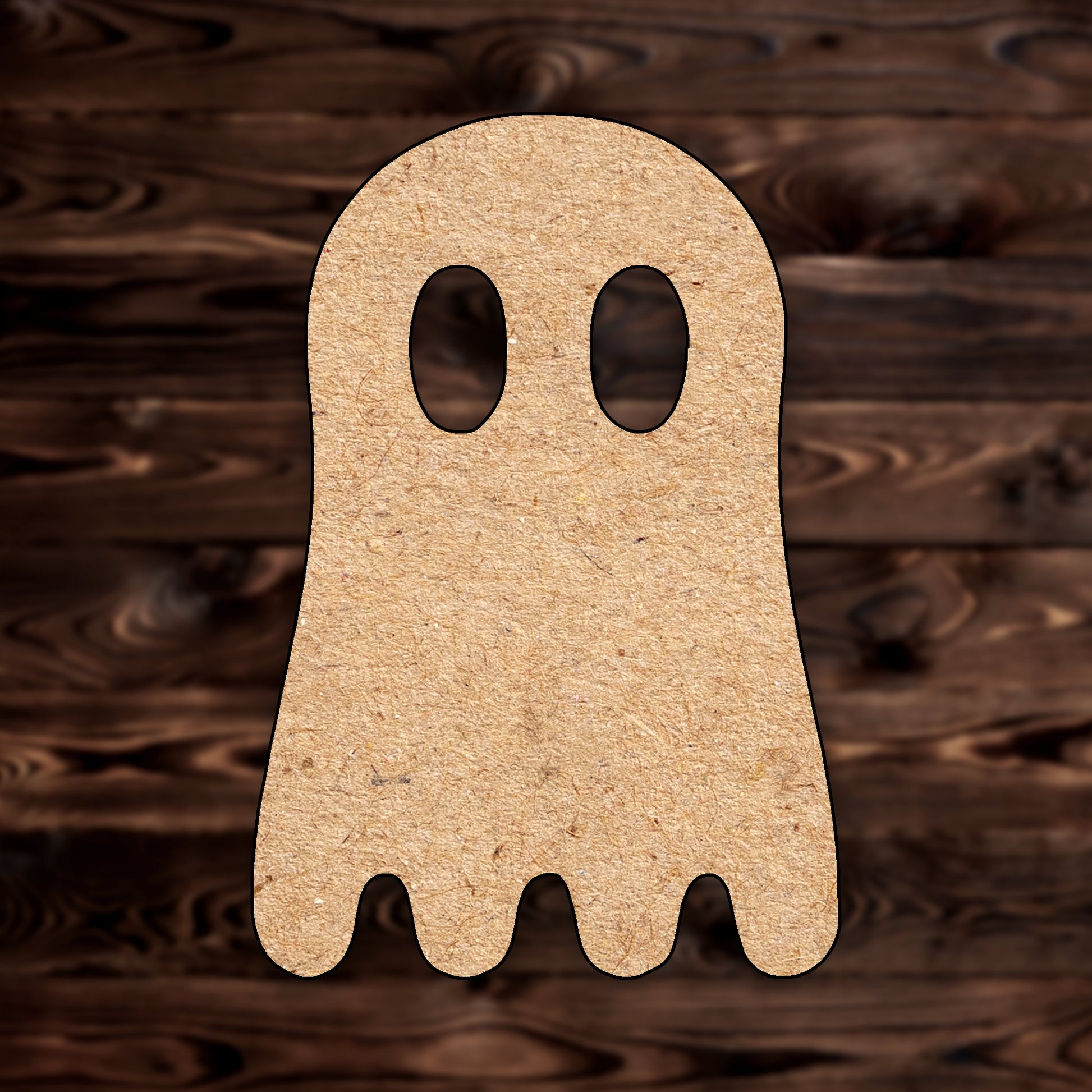 Ghost MDF Craft Cutout , a Intricate laser-cut craft cutout made of MDF, featuring detailed designs and clean edges, perfect for home decor or DIY projects.
