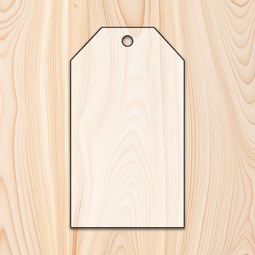 Gift Tag Shape Acrylic Craft Cutout