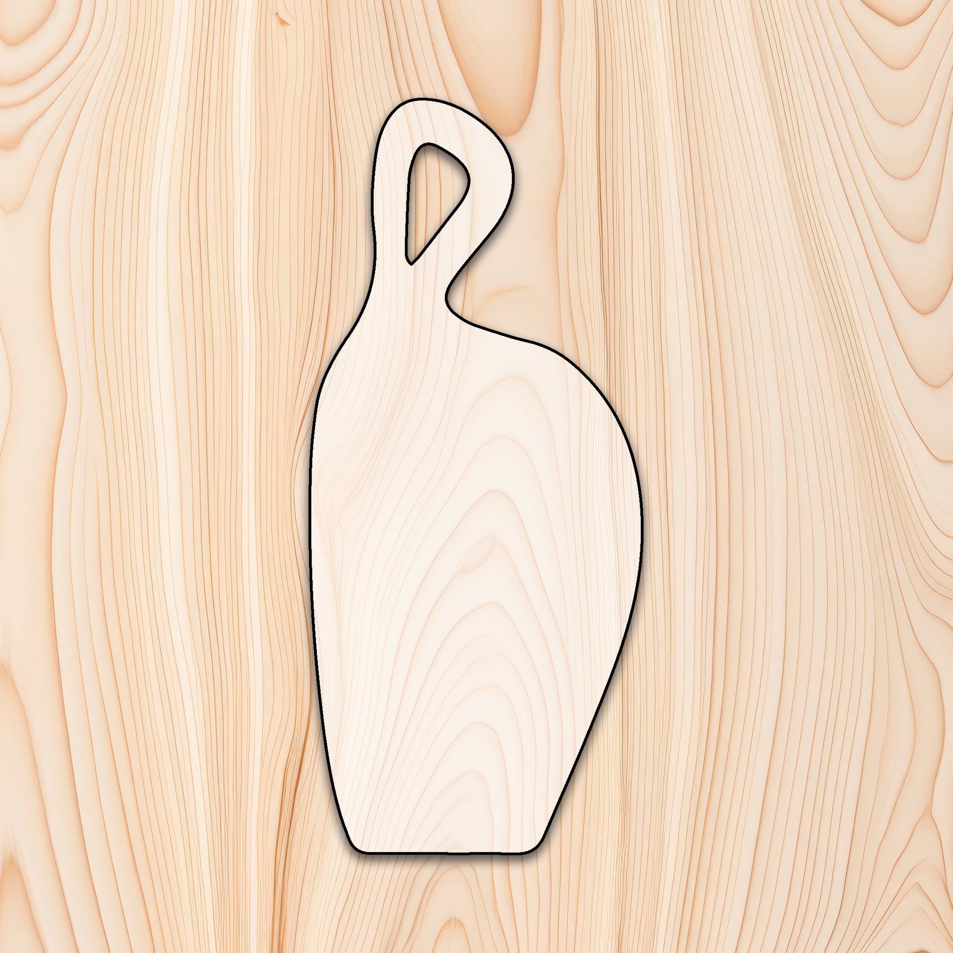 Gourmet Loop Cutting Board or Charcuterie Board Router Template for woodworking, perfect for shaping custom sized cutting boards, charcuterie boards, and custom projects.