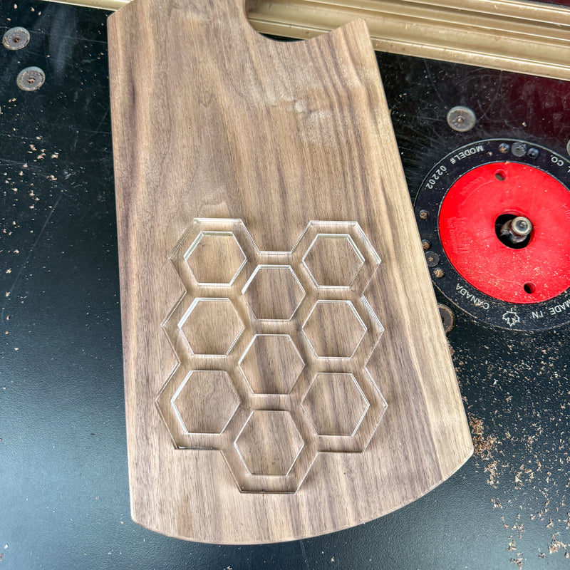 Repeatable Honeycomb Acrylic Router Template