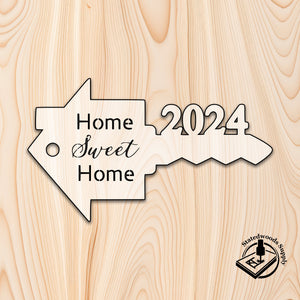 Home Sweet Home House Key 2024 Realtor Memorabilia Acrylic 