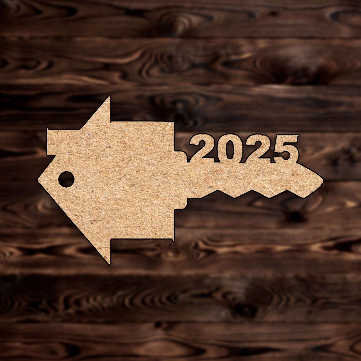 Realtor House Key 2025 MDF Craft Cutout