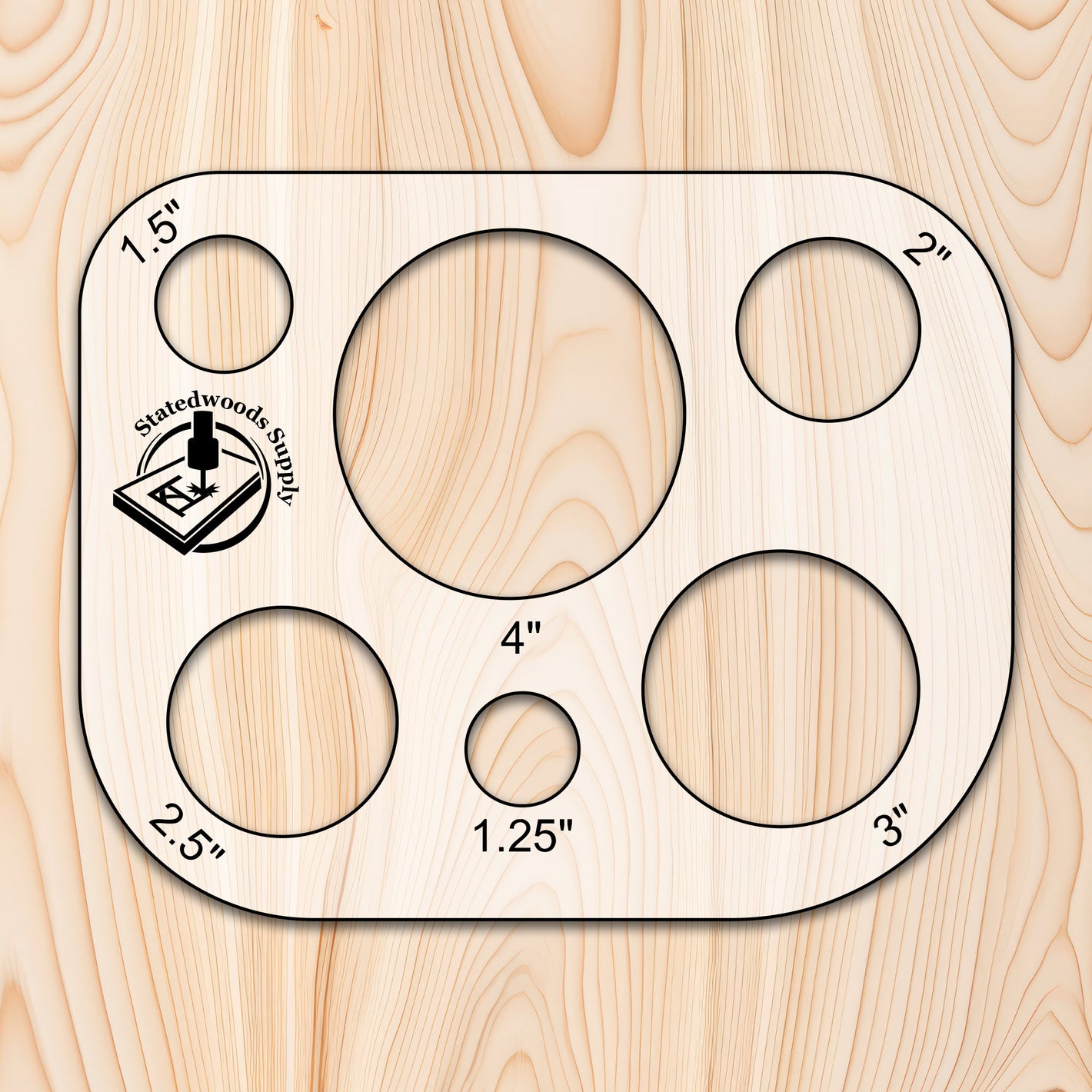 hole and radius template router acrylic