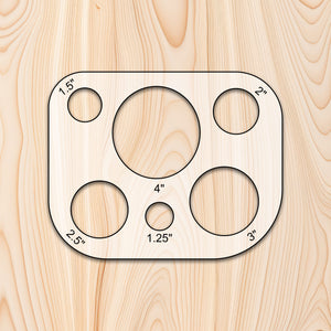 Hole and Radius Acrylic Template