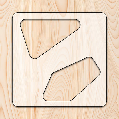 Recessed Triangle Handle Cutting Board or Charcuterie Board Router Template