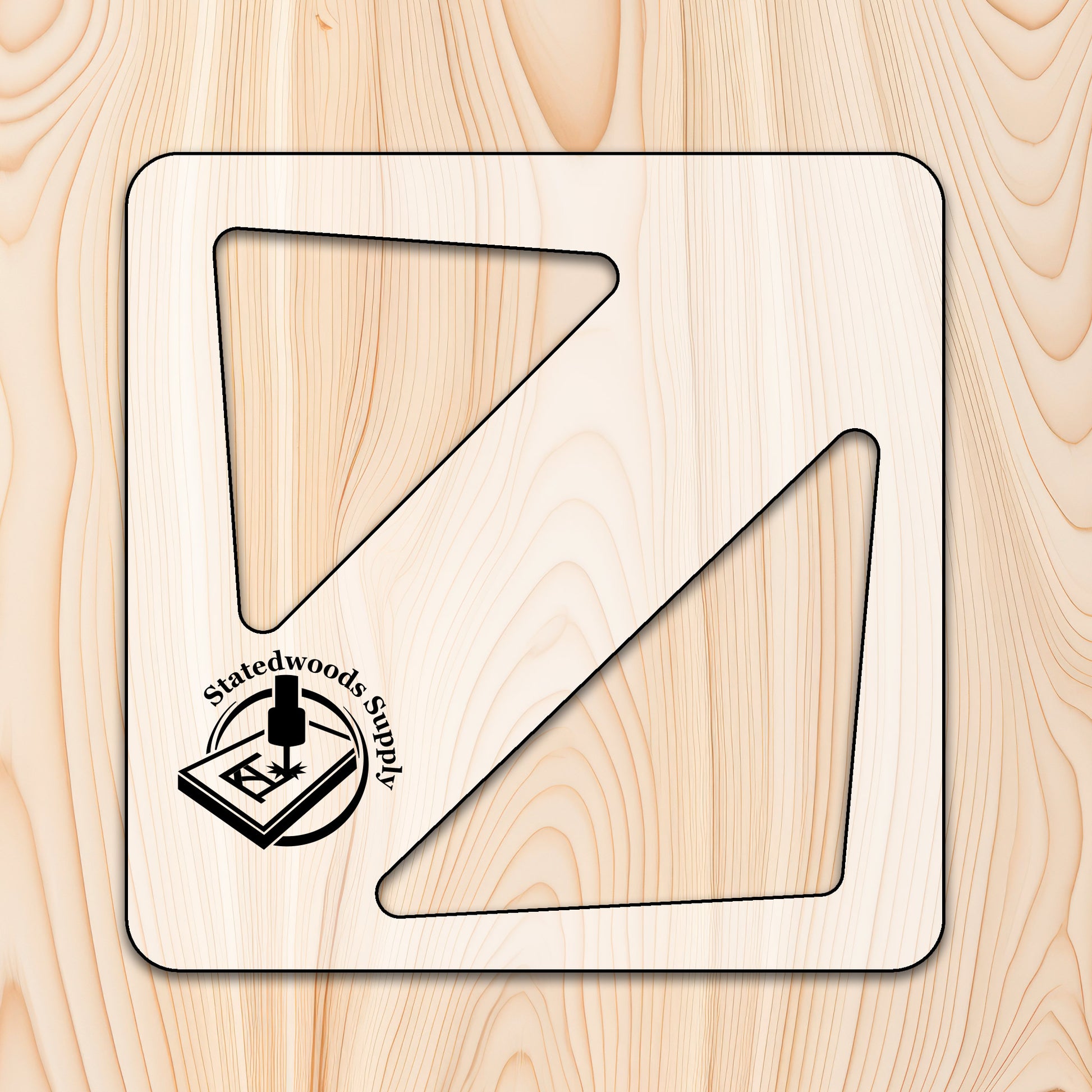 Acrylic Triangle Cutting Board Handle Template