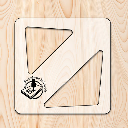 Acrylic Triangle Cutting Board Handle Template