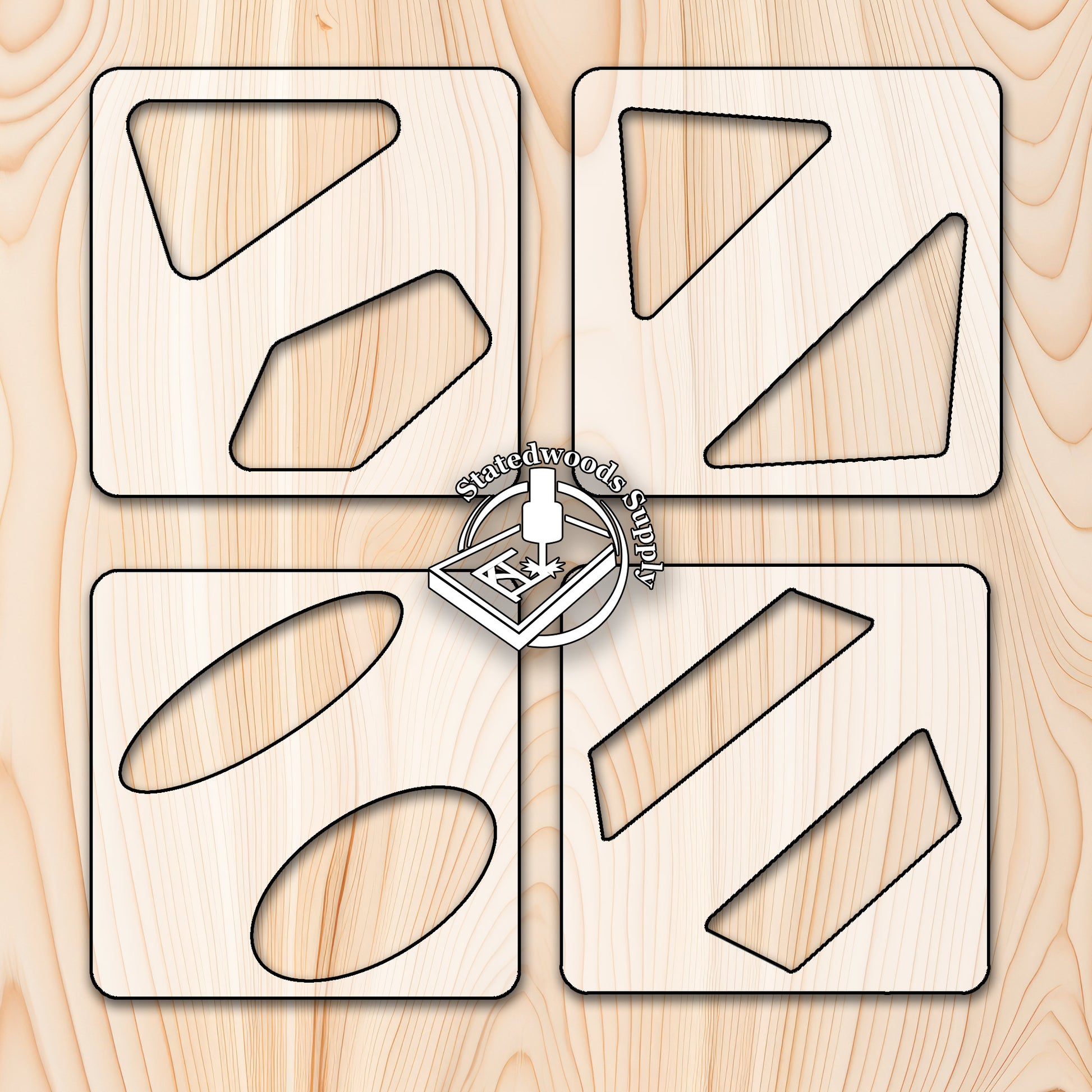 recessed handle router template pack of 4