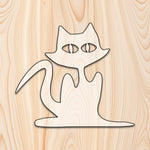Halloween Cat Acrylic Craft Cutout - Transparent laser-cut acrylic craft cutout designed as a router template, featuring precise shapes and durable construction for various crafting projects.