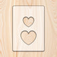 Heart Bowtie Inlay Template Acrylic Craft Cutout - Transparent laser-cut acrylic craft cutout designed as a router template, featuring precise shapes and durable construction for various crafting projects.