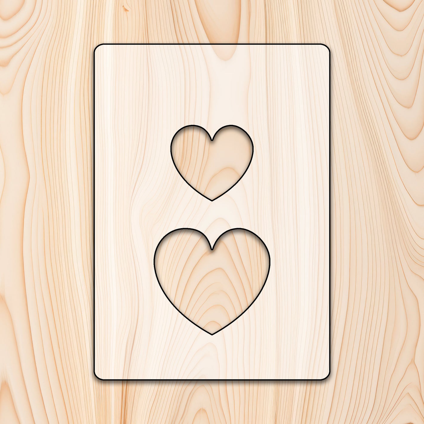 Heart Bowtie Inlay Template Acrylic Craft Cutout - Transparent laser-cut acrylic craft cutout designed as a router template, featuring precise shapes and durable construction for various crafting projects.