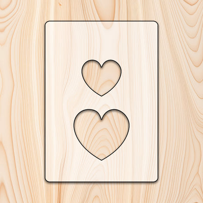 Heart Bowtie Inlay Template Acrylic Craft Cutout - Transparent laser-cut acrylic craft cutout designed as a router template, featuring precise shapes and durable construction for various crafting projects.