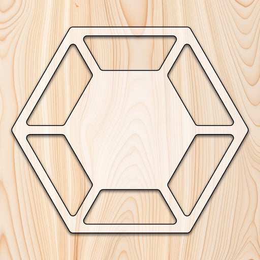 Hexagon 6 Recessed Pocket Tray Acrylic Router Template