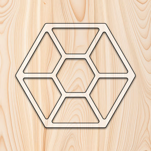 Hexagon 7 Recessed Pocket Tray Router Template for woodworking, perfect for shaping custom sized cutting boards, charcuterie boards, trays  and custom projects.