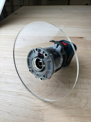 8 inch Round Router Base Plate - fits Bosch Colt GKF18V-25
