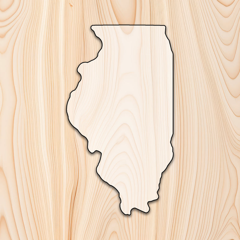 Illinois Cutting Board or Charcuterie Board Acrylic Router Template - Create bold, eye-catching Illinois-shaped cutting boards and charcuterie boards with precision and repeatability using our Illinois Acrylic Router Template. Whether you're making products to sell or crafting custom gifts, this template gives you the control and consistency needed for professional results.